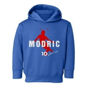 Croatia Soccer Tribute 2024 – Air Modric Inspired Toddler Hooded Sweatshirt (Royal, 5T)