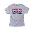 thumbnail image 1 of Croatia Table Tennis - Olympic Games - Rio - Flag Girl's Cotton Youth Grey T-Shirt, 1 of 2