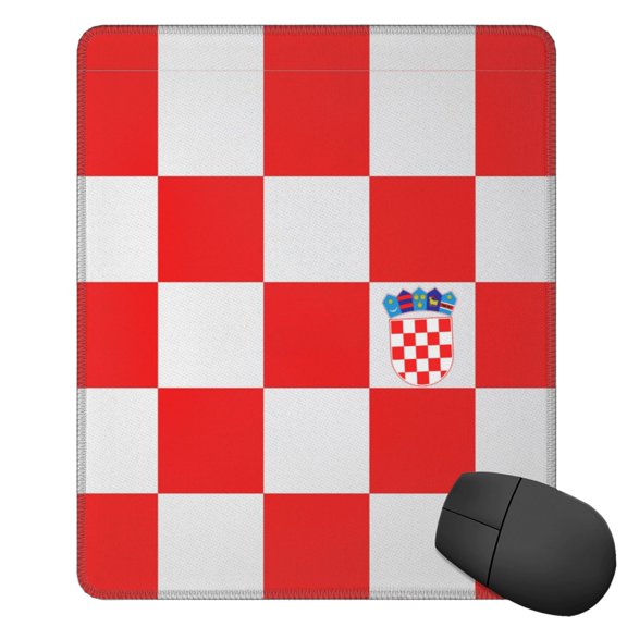 Croatian-Flag Pattern Mousepad Non-Slip Rubber Base Mouse Mat For Office Home 11.89.8inches