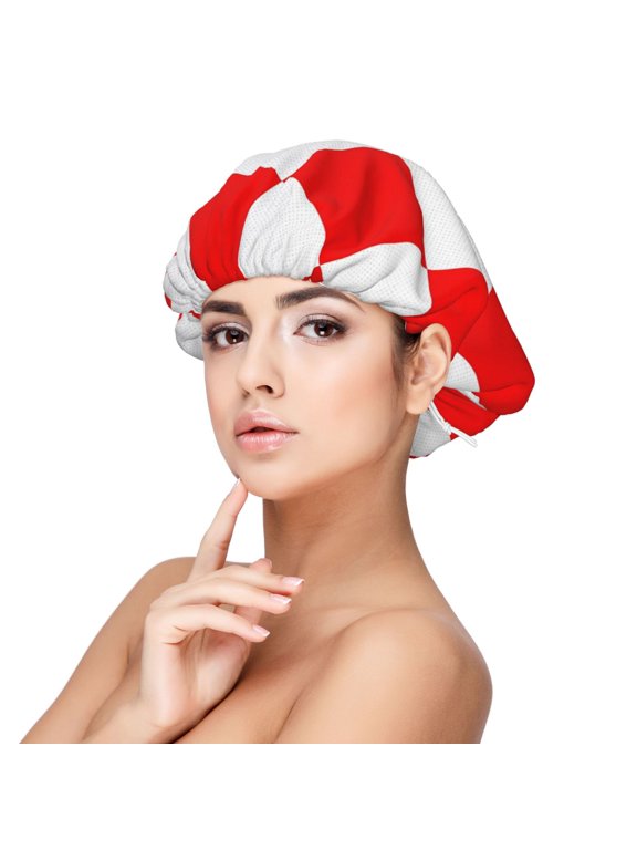 Croatian-Flag Pattern Sleep Cap Satin Bonnet Sleeping Hat Soft Elastic Night Hair Cover For Women