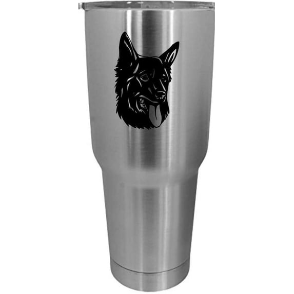 Croatian Sheepdog Dog Themed Etched 30oz Stainless Steel Tumbler