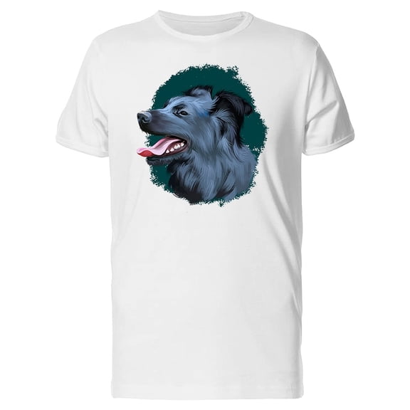 Croatian Sheepdog Tongue Out T-Shirt Men -Image by Shutterstock, Male Large