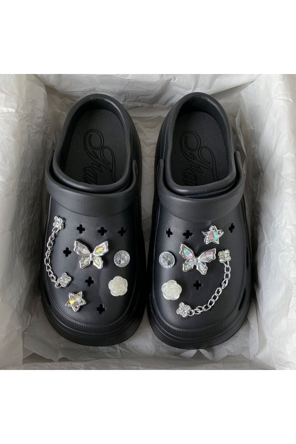 Croc shoe accessories for women, DIY shoe charms, Zhibixing shoe decorations, a set of clips, trendy and high-end shoe decorations