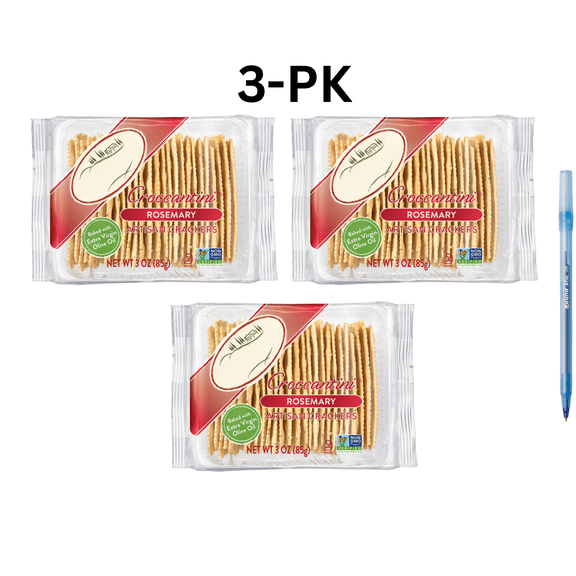 Croccantini Artisan Crackers Rosemary 3-PK 9 oz