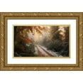 thumbnail image 1 of Croce, Vincent 32x20 Gold Ornate Wood Framed with Double Matting Museum Art Print Titled - Frosty Fall, 1 of 4