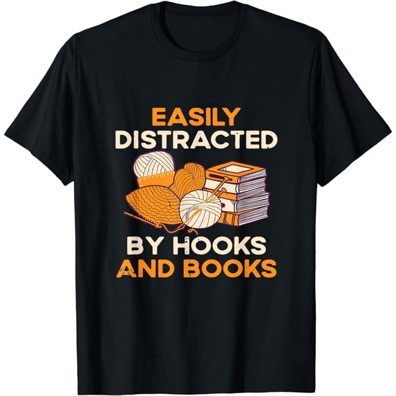 Crochet And Reading Crocheter Bookish Crocheting Book Lover T-Shirt