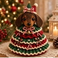 thumbnail image 1 of Crochet Animal Christmas Tree DIY Kit,Christmas Yarn Craft Set with Animal Character Design,Handmade Holiday Ornament Making Kit,DIY Crochet Decoration for Home Tabletop Display (G), 1 of 7