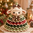 thumbnail image 1 of Crochet Animal Christmas Tree DIY Kit,Christmas Yarn Craft Set with Animal Character Design,Handmade Holiday Ornament Making Kit,DIY Crochet Decoration for Home Tabletop Display (F), 1 of 7