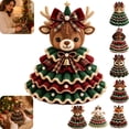 thumbnail image 1 of Crochet Animal Christmas Tree DIY Kit DIY Crochet Christmas Tree Kit Christmas DIY Crochet Kit for Beginners Handmade Holiday Craft Set,Deer, 1 of 7