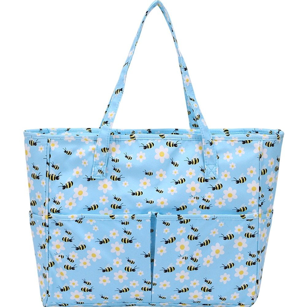 Crochet Bag Yarn Storage Tote Bag,Knitting Bag with Multiple Pockets for Store Yarn Balls and Knitting Crochet Accessories,Portable Travel Yarn Bag/Lightweight/Waterproof