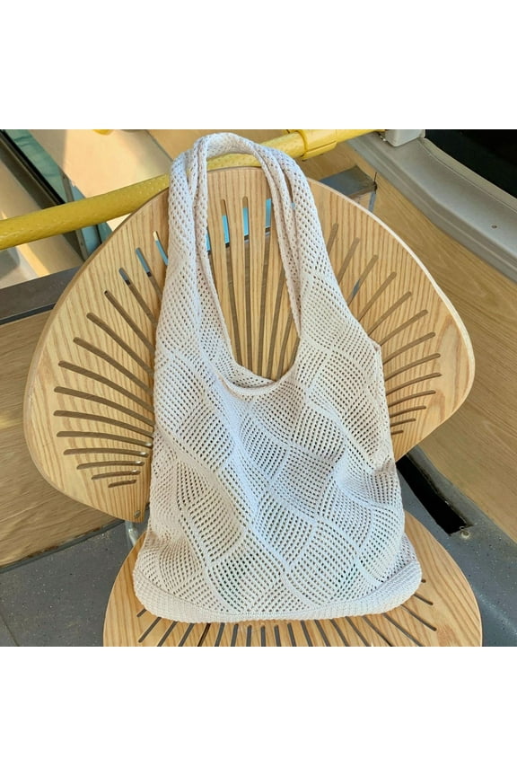 Crochet Bags Beach Tote bag Summer Beach Bag for Women Aesthetic Mesh Tote Bag Hippie Bag Knit Bag