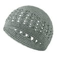 thumbnail image 1 of Crochet Beanie Hollow Out Cap for Women (Grey One Size), 1 of 2