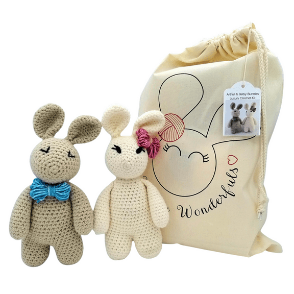 Crochet Beginners Kit Arthur & Betsy Bunny Luxury Complete Beginner Craft Kit