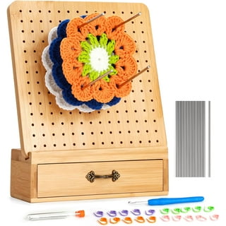 Wooden Blocking Board Granny Crochet Board Crafting Accessories with Small  Holes for Setting Sewing Knitting Artwork 19.5cmx19.5cm