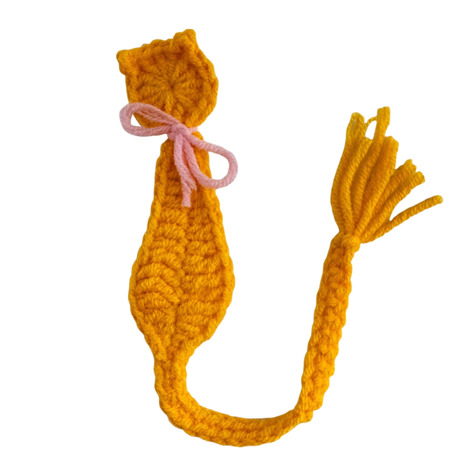 4-Pack Handmade Crochet Flower Bookmarks - Orange & Blue Knitted Page Markers For Book Lovers