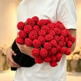 Crochet Bouquet Blanket Throw Blanket, Handmade Crochet Rose Flower ...