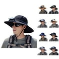 thumbnail image 1 of Crochet Bucket Hat Women - Boho Y2K Style Packable Beach Hat Solar Fan Bucket Hat For Men Women Wide Brim Sun Outdoor Summer Hiking Fishing Beach Travel Shield, 1 of 4