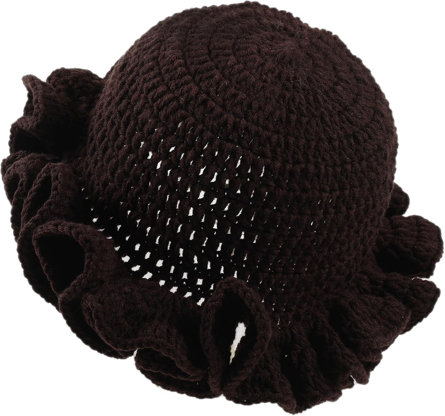 Crochet Bucket Hat Handmade Knit Floppy Cap Boho Travel Outdoor Fishing Crochet Bucket Hat Women Trendy Knit Floppy Cap Cute Boho  main image 3