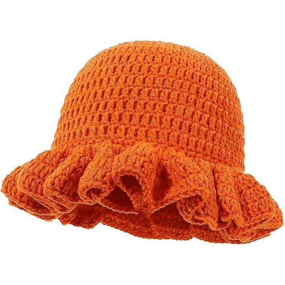Crochet Bucket Hat Women Trendy Knit Floppy Cap Cute Boho Handmade Beanies Outdoor Boho Travel Fishing Hat