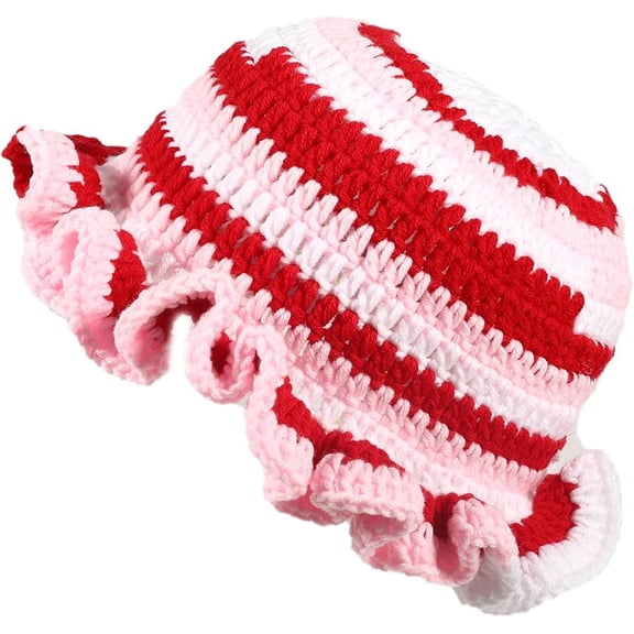 Crochet Bucket Hat Women Trendy Knit Floppy Cap Cute Boho Handmade Beanies Outdoor Boho Travel Fishing Hat