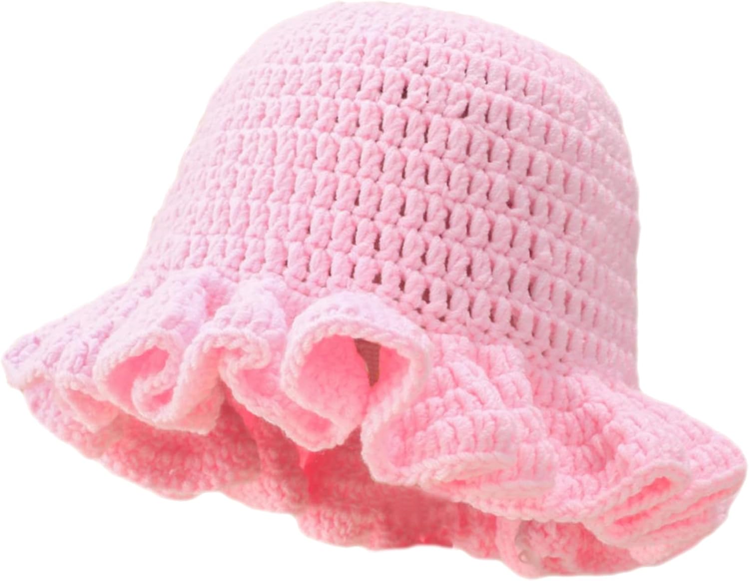 Crochet Bucket Hat Women Trendy Knit Floppy Cap Cute Boho 