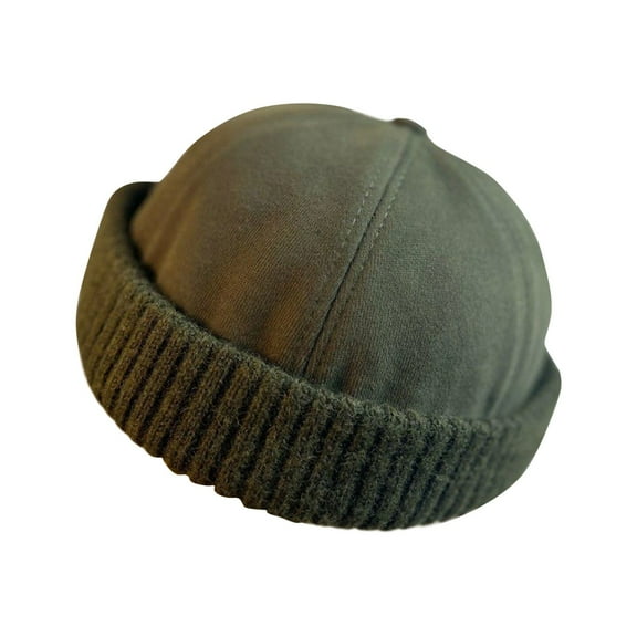 Crochet Bucket Hat for Women - Summer Beach Hat Foldable Wide Brim Winter Fisherman Hats Warm Knit Brimless Hat Retro Cap Adjustable