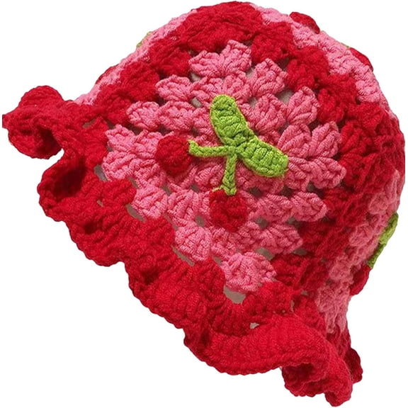 Crochet Bucket Hats for Women Handmade Hat Cute Foldable Knitted Hats for Women