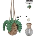 thumbnail image 1 of Crochet Car Air Freshener，12ml Empty Refillable Car Diffuser Bottle with Cute Potted Plants Car Mirror Hanging Accessories Car Air Hanging Fragrance Oil Diffuser,Long Lasting Car Diffuser Bottle, 1 of 7