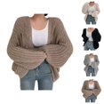 thumbnail image 1 of Crochet Cardigan Sweaters for Women 2025 Long Sleeve Open Front Drop Shoulder Loose Crochet Knit Sweater Cardigans, 1 of 5