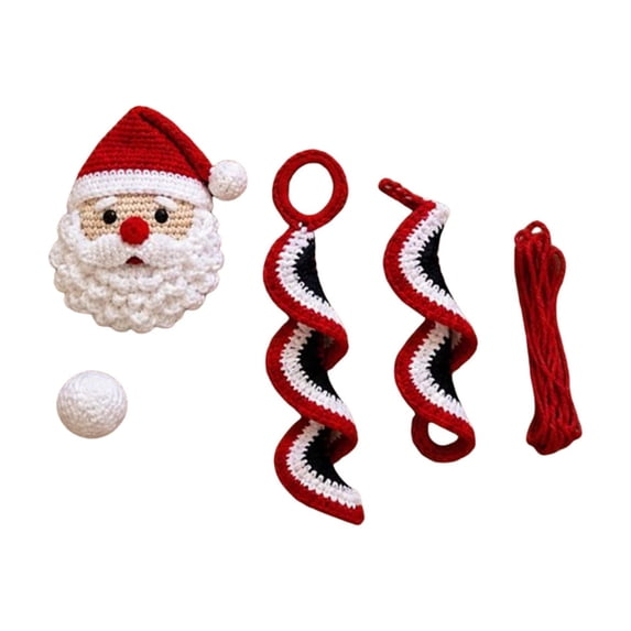 Crochet Christmas Ornaments Kit, Christmas Tree Santa Snowman Designs, Beginner Christmas Kit, Christmas CraftKit with Yarn Instructions