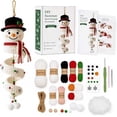 thumbnail image 1 of Crochet Christmas Spiral Ornaments DIY Kit,Beginner Friendly Christmas Spiral Tree Decor Craft Set with Soft Yarn, Snowflake Beads, Festive Holiday Gift for Adults, 1 of 7