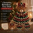 thumbnail image 1 of Crochet Christmas Tree Kit DIY Holiday Craft Set, with Knitted Cotton Yarn for Tabletop Shelf Mantel Festive Home Decor Gift, Christmas Gifts for Family and Friends(Elk), 1 of 8