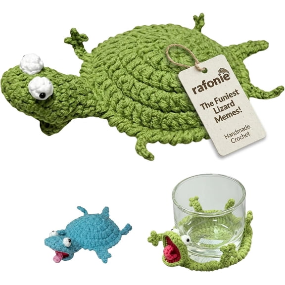 Crochet Coasters,Funny Woven Protection Decoration | Funny Crochet Animal Coasters - for Coffee Tea Drink Water Cup Mug Tabletop Office Party Housewarming Teacher Daughter Mom