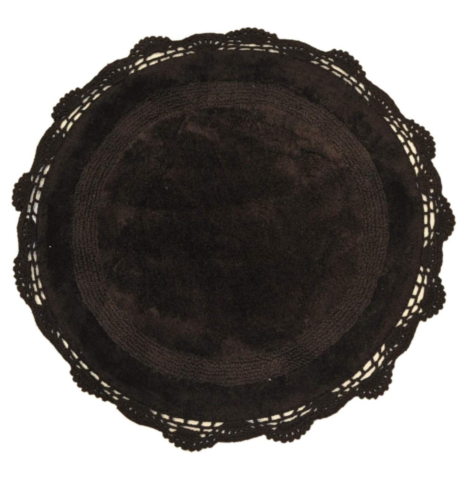 Crochet Collection - Designer, Plush 100% Cotton Round, Oval Bath Area ...