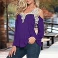 thumbnail image 1 of Crochet Detail Cold Shoulder Top S-2X Mult. Colors, 1 of 10