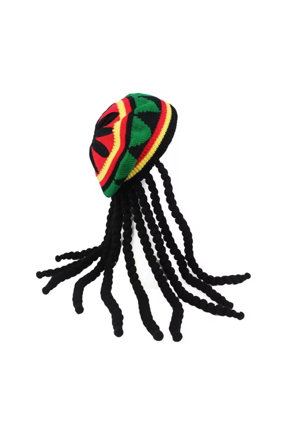 Knitting Dreadlocks Hat for Adult Unisex Dreadlocks Wigs Hat Street Photo Caps Reggae Pullover Hat Winter Headpieces