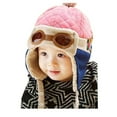 thumbnail image 1 of Crochet Earflap Pilot Hats Rabbit Ears Beanie Cap Winter Warm Knit Caps for Toddlers Baby Girls and Boys, 1 of 3