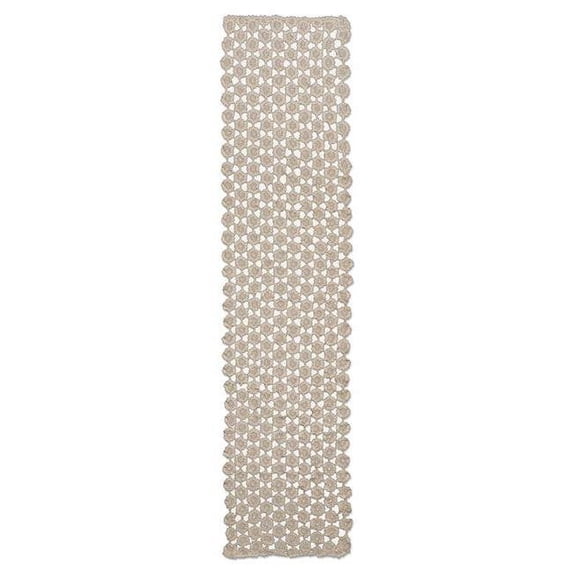 Heritage Lace CEP-1460NA 14 x 60 in. Crochet Envy Table Runner, Natural