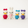 thumbnail image 1 of Crochet Family Toy Set , Stuffed Animal Cute Family Toys , One Bunny Three Daisy Duck Toy Set, 1 of 10