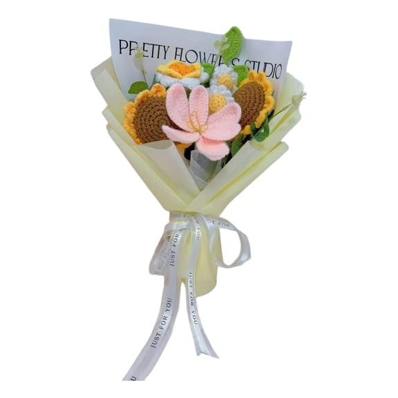 Crochet Flower Bouquet Valentine's Day Gift