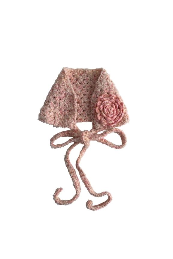 Crochet Flower Hairband for Women Girl Knit Ear Warmer Winter Autumn Warm Headscarf For Daily Outfit Outdoor Use
