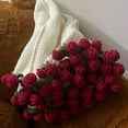 thumbnail image 1 of Crochet Flower Rose Bouquet Blanket Handmade Surprise Bouquet Blanket, Romantic Knitted Rose Floral Bed Throw Blankets, Gift for Mothers Day Birthday Home Decor, 1 of 7