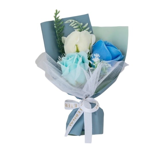 Crochet Flowers Handmade Knitted Bouquet Crochet Bouquet Kit Knitted Fake Flower, Perfect Gift for Mother's Day Valentine's Day Birthday, Symbolizing Companionship and Romance That Will Never Fade