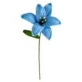thumbnail image 1 of Crochet Flowers, Knitted Artificial Wool Lily for, Handmade Knitted Flowers, Lily Mother' Day Gift Crochet Flowers Artificial Flower Bouquet Homemade Desktop Table Decor Gift, 1Pc(Blue,15.7x4"), 1 of 9