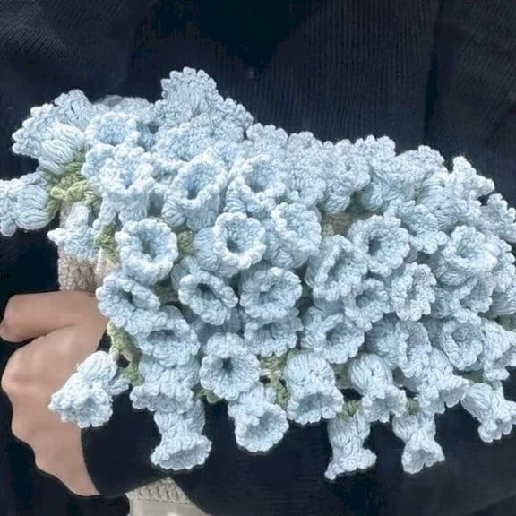 Crochet Flowers Rose Bouquet Blanket Adult Handmade DIY Material Package-B-Dia 80cm