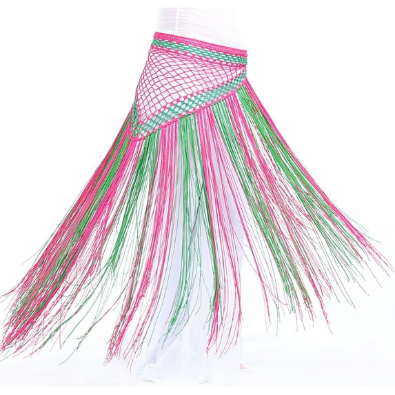 Crochet Fringe Hippie Spanish Tribal Belly Dancer Hip Scarf Shawl Professional