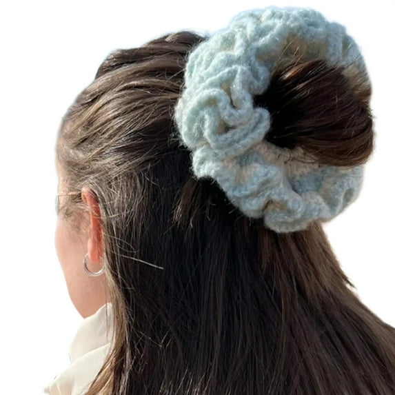 Crochet Hair Rope Hair Bun Scrunchies Elastic Hair Rope Ruffle Hair Scrunchy Vintage HairBands Female Accessories