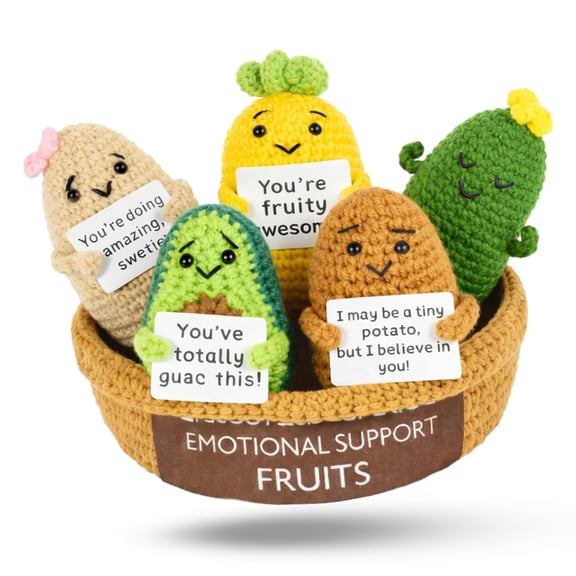 Crochet Handmade Plush Toys Emotional Support Fruits
