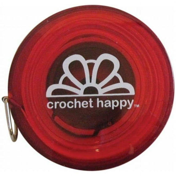 Crochet Happy Tape Measure 60"-Red, Pk 6, K1C2