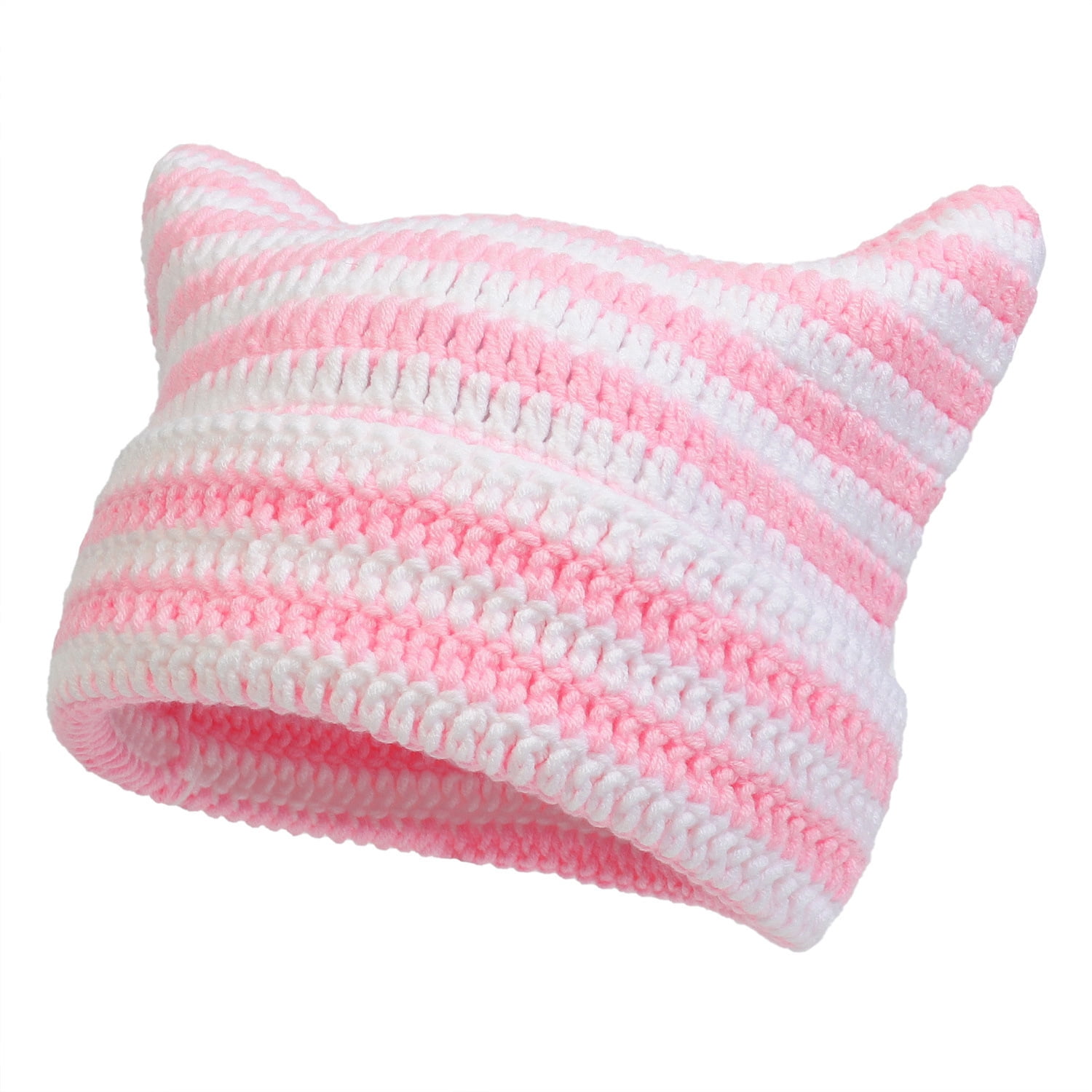 WTXUE Beanie, Women Cat Ear Hat with Pom Poms Star